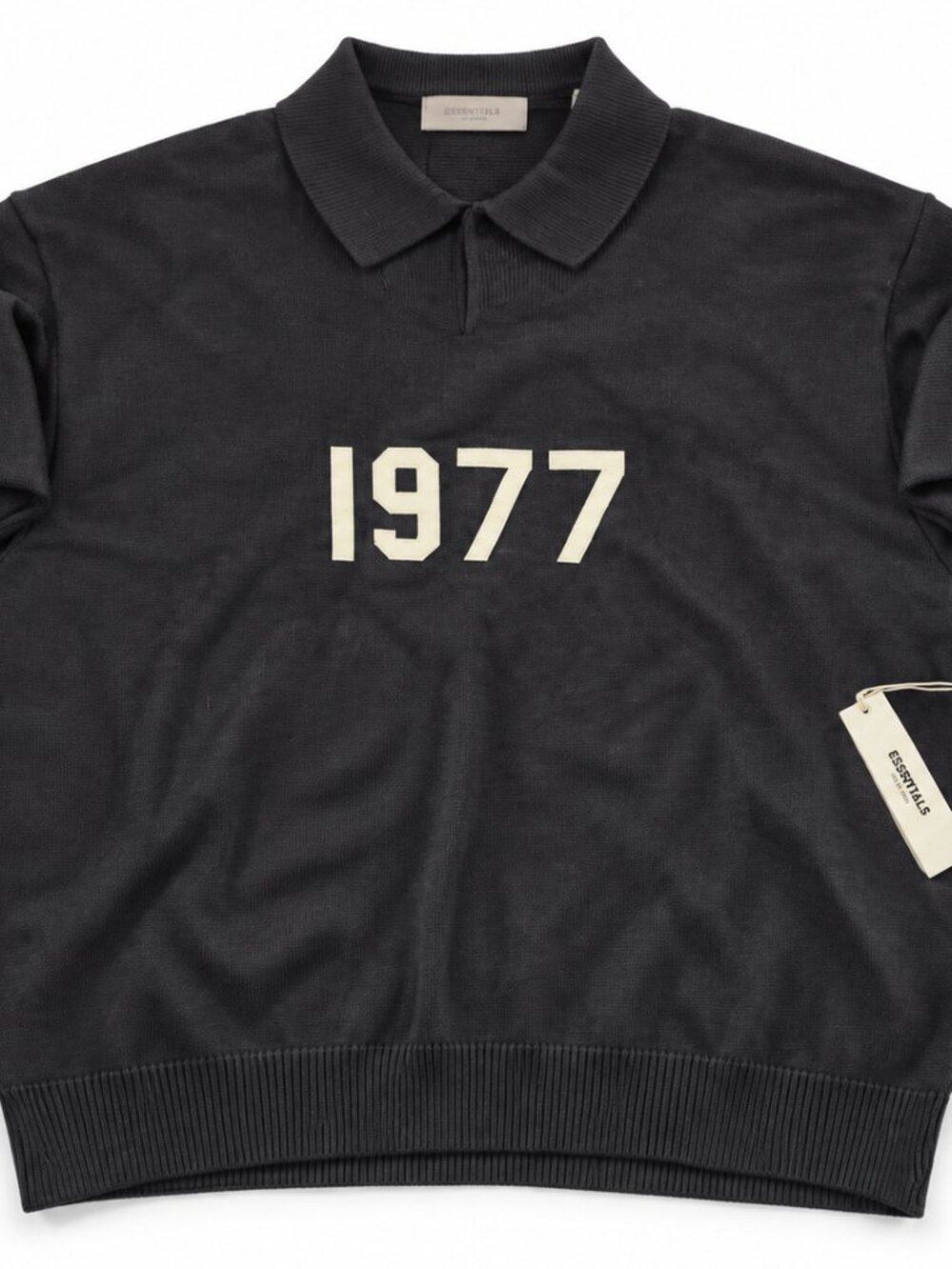 Fear of God Essentials 1977 Knit Polo Shirt Charcoal Size L